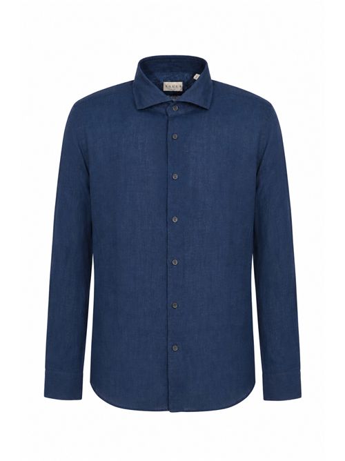 Camicia in lino Blu Xacus | 11297 722ML004